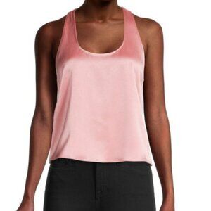 Alice + Olivia *Reiko* Satin Racerback Pink Tank Top Sz XS